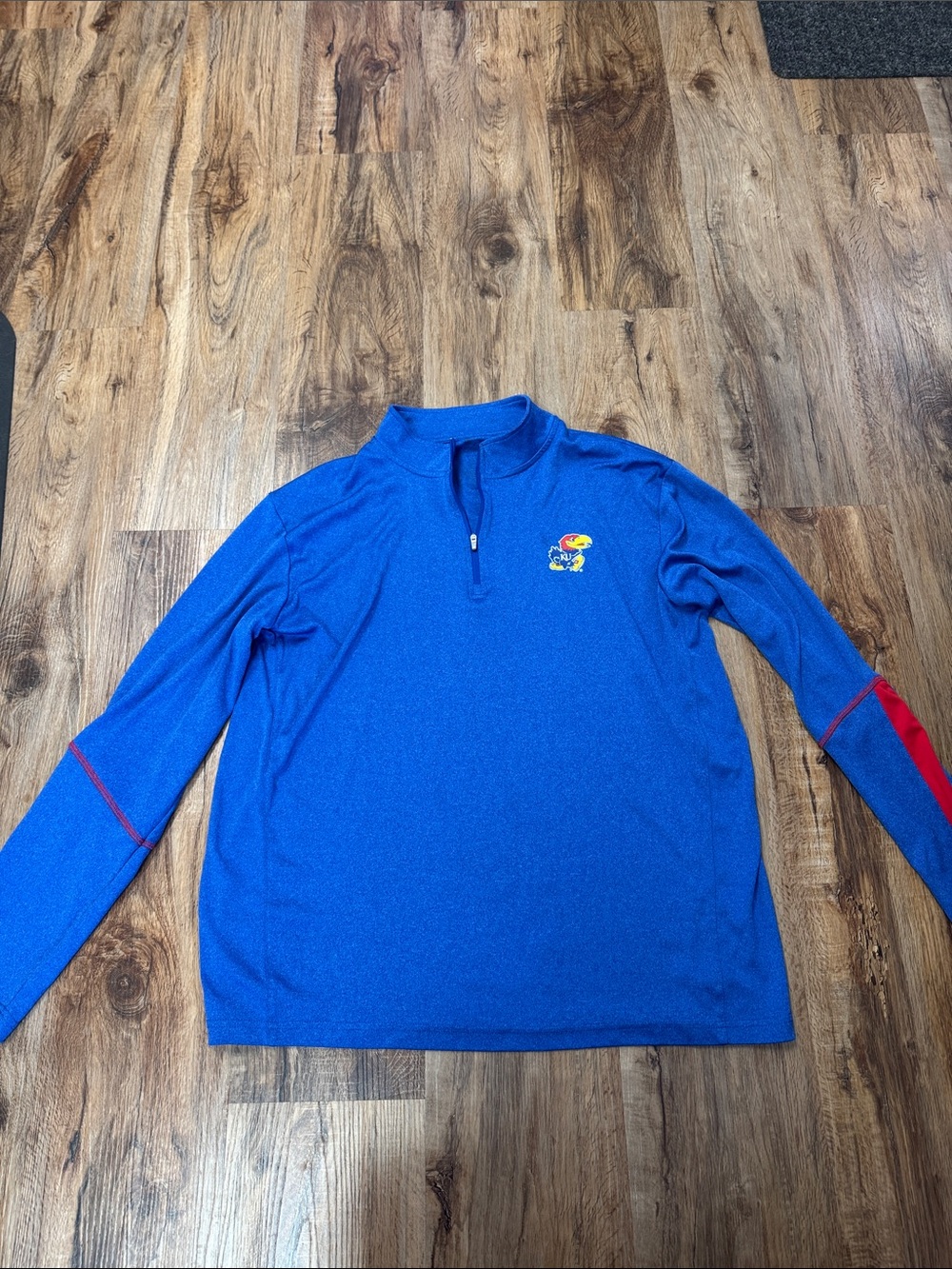Kansas Jayhawks KU long-sleeve quarter-zip performance pullover